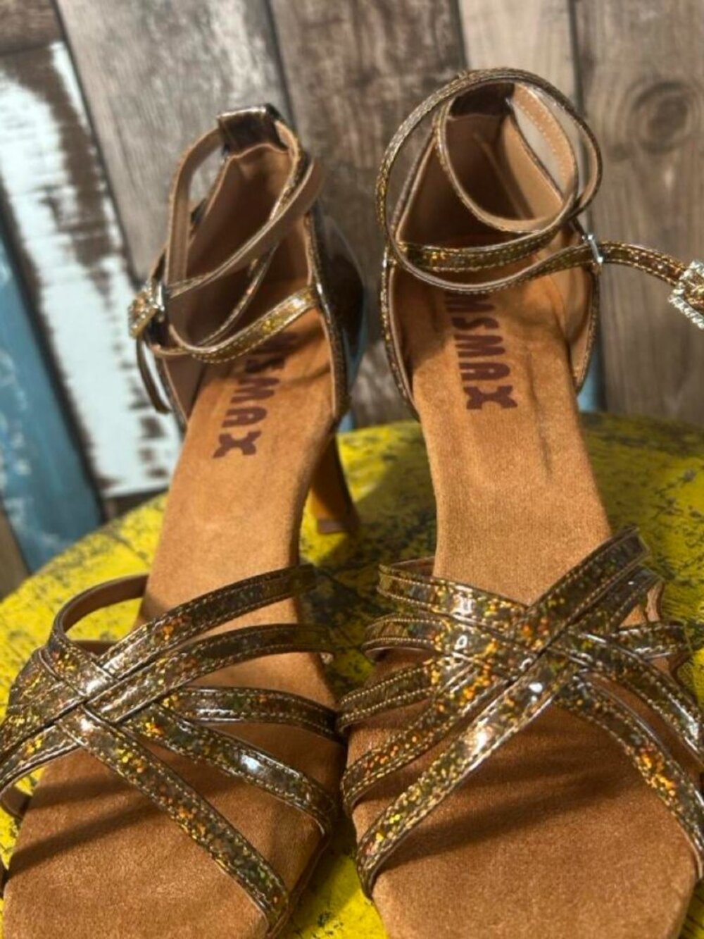 Women's Gold and Brown Courts